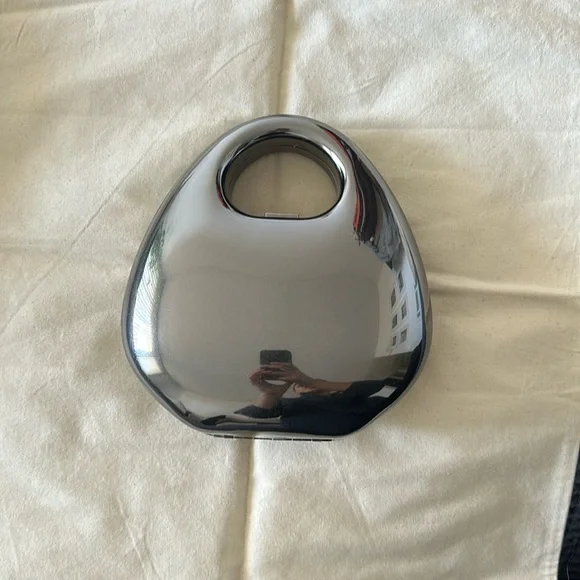 STAUD Silver Metal Clutch / Bag - Picture 1 of 6